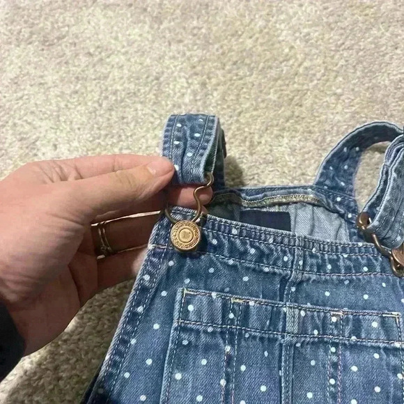 Vintage gap kids polka dot denim overalls-size M - Picture 2 of 5